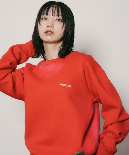 Subciety(サブサエティ)の「Super faded sweatshirt【WOMEN】(スウェット・レディース・レッド/ネイビー/オリーブ/ブラック・FREE)」の21枚目の写真