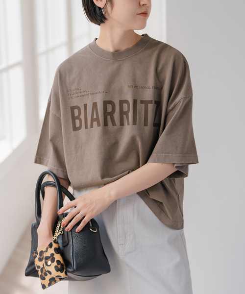 Spick & Span（スピックアンドスパン）の「upper hights/アッパーハイツ BIG WIDE TEE（Tシャツ/カットソー・レディース・グレー/ブラウン/ホワイト・MEDIUM）」の3枚目の写真