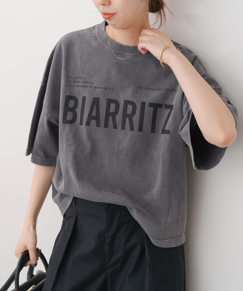 Spick & Span（スピックアンドスパン）の「upper hights/アッパーハイツ BIG WIDE TEE（Tシャツ/カットソー・レディース・グレー/ブラウン/ホワイト・MEDIUM）」の7枚目の写真