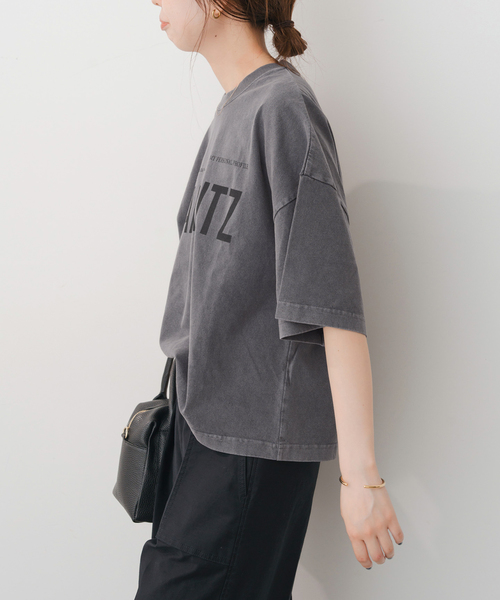 Spick & Span（スピックアンドスパン）の「upper hights/アッパーハイツ BIG WIDE TEE（Tシャツ/カットソー・レディース・グレー/ブラウン/ホワイト・MEDIUM）」の8枚目の写真