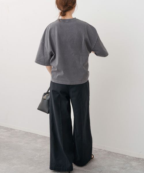 Spick & Span（スピックアンドスパン）の「upper hights/アッパーハイツ BIG WIDE TEE（Tシャツ/カットソー・レディース・グレー/ブラウン/ホワイト・MEDIUM）」の11枚目の写真