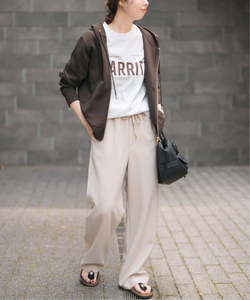 Spick & Span（スピックアンドスパン）の「upper hights/アッパーハイツ BIG WIDE TEE（Tシャツ/カットソー・レディース・グレー/ブラウン/ホワイト・MEDIUM）」の14枚目の写真