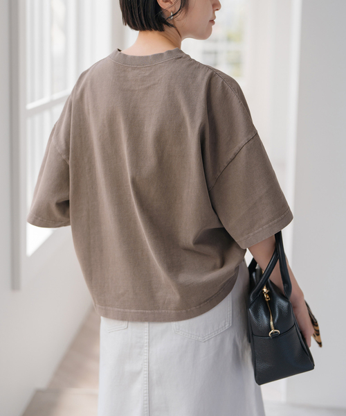 Spick & Span（スピックアンドスパン）の「upper hights/アッパーハイツ BIG WIDE TEE（Tシャツ/カットソー・レディース・グレー/ブラウン/ホワイト・MEDIUM）」の17枚目の写真