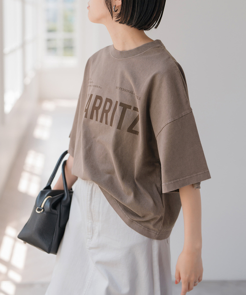 Spick & Span（スピックアンドスパン）の「upper hights/アッパーハイツ BIG WIDE TEE（Tシャツ/カットソー・レディース・グレー/ブラウン/ホワイト・MEDIUM）」の18枚目の写真