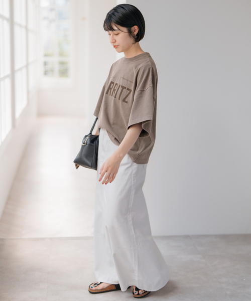 【upper hights/アッパーハイツ】BIG WIDE TEE☆グレー upper hights/アッパーハイツ BIG WIDE TEE（Tシャツ