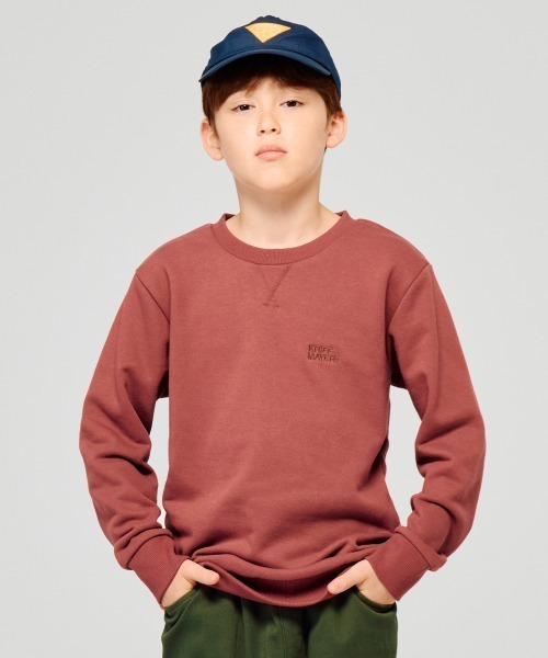 KRIFF MAYER Kid's Collection（クリフメイヤーキッズコレクション）の「【裏毛】裏毛プリントクルー（DOG）（スウェット・キッズ・ブラック/グレー/ブルー/レンガ・120/130/140/150/160/170）」の8枚目の写真