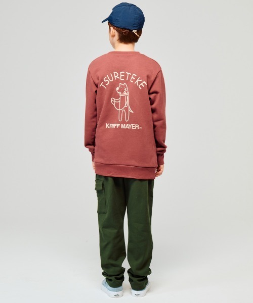 KRIFF MAYER Kid's Collection（クリフメイヤーキッズコレクション）の「【裏毛】裏毛プリントクルー（DOG）（スウェット・キッズ・ブラック/グレー/ブルー/レンガ・120/130/140/150/160/170）」の9枚目の写真