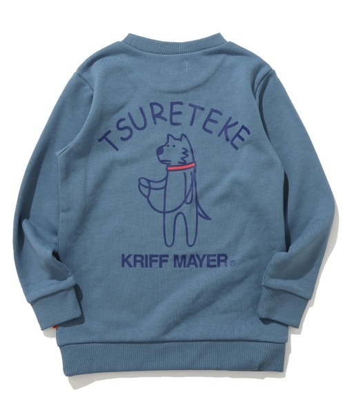 KRIFF MAYER Kid's Collection（クリフメイヤーキッズコレクション）の「【裏毛】裏毛プリントクルー（DOG）（スウェット・キッズ・ブラック/グレー/ブルー/レンガ・120/130/140/150/160/170）」の19枚目の写真
