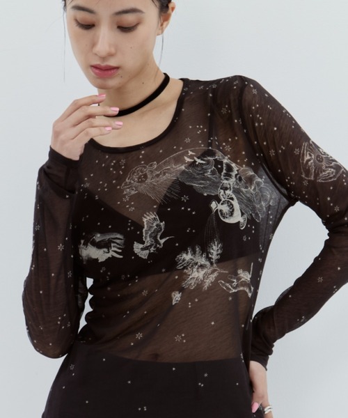 beautiful people/ビューティフルピープル】sheer R.P.S print