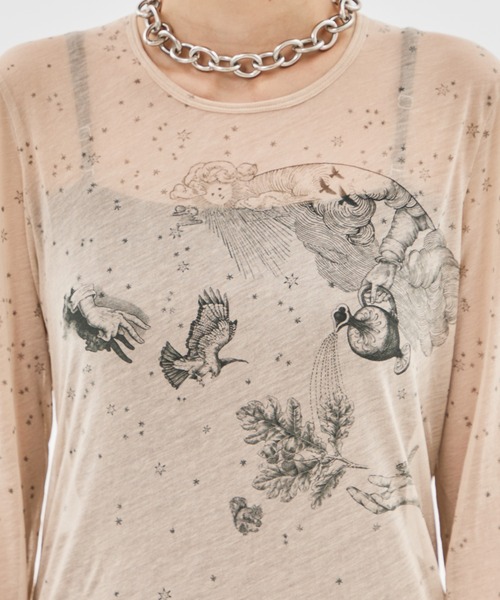 beautiful people/ビューティフルピープル】sheer R.P.S print