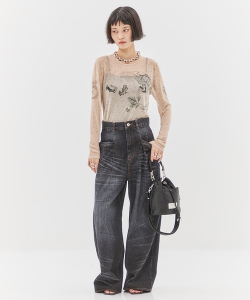 beautiful people/ビューティフルピープル】sheer R.P.S print