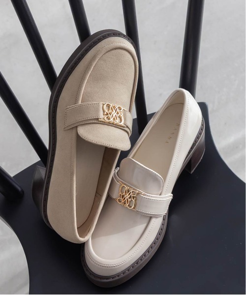 RANDA（ランダ）の「モノグラムベルトボリュームローファー（ローファー・レディース・ブラック系その他/ブラック/ダークブラウン/アイボリー/ベージュ・22.5/24/23/23.5/25/24.5）」の6枚目の写真