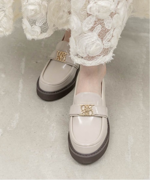 RANDA（ランダ）の「モノグラムベルトボリュームローファー（ローファー・レディース・ブラック系その他/ブラック/ダークブラウン/アイボリー/ベージュ・22.5/24/23/23.5/25/24.5）」の19枚目の写真