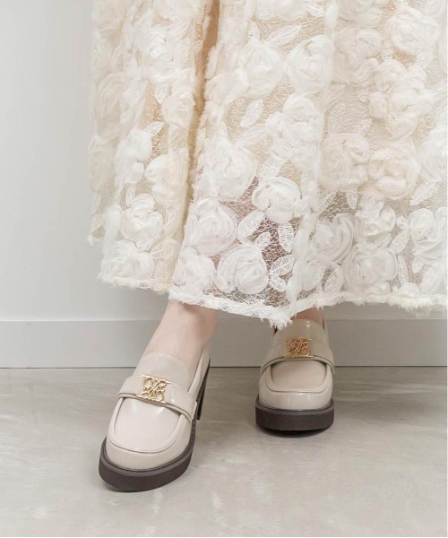 RANDA（ランダ）の「モノグラムベルトボリュームローファー（ローファー・レディース・ブラック系その他/ブラック/ダークブラウン/アイボリー/ベージュ・22.5/24/23/23.5/25/24.5）」の21枚目の写真