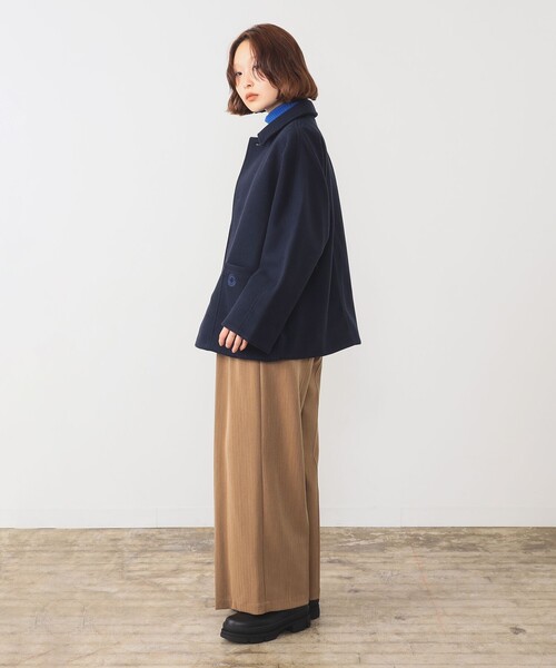 ORCIVAL（オーシバル）の「ORCIVAL / ドルマンスリーブ ジャケット（ブルゾン・レディース・ネイビー/ベージュ・1）」の8枚目の写真