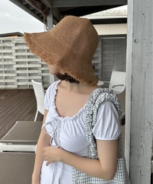 lawgy（ラウジー）の「straw like fringe hat / ストローライクフリンジハット（ハット）」
