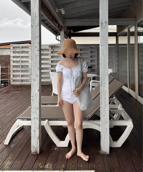 lawgy（ラウジー）の「straw like fringe hat / ストローライクフリンジハット（ハット・レディース・ダークベージュ/アイボリー/ブラック・FREE）」の12枚目の写真