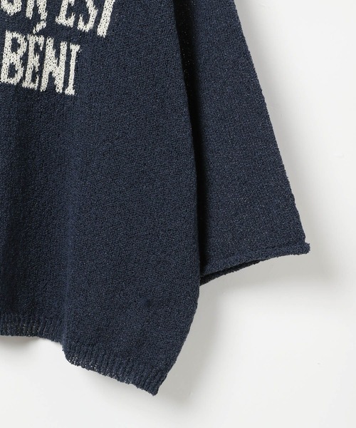 LEPSIM（レプシィム）の「7ゲージジャガードロゴ6分袖プルオーバー　578489（ニット/セーター・レディース・ブラウン/ネイビー/グレー・FREE）」の7枚目の写真