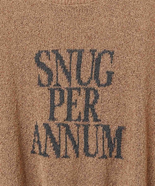 LEPSIM（レプシィム）の「7ゲージジャガードロゴ6分袖プルオーバー　578489（ニット/セーター・レディース・ブラウン/ネイビー/グレー・FREE）」の12枚目の写真