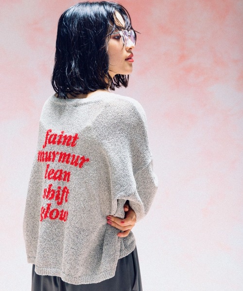 LEPSIM（レプシィム）の「7ゲージジャガードロゴ6分袖プルオーバー　578489（ニット/セーター・レディース・ブラウン/ネイビー/グレー・FREE）」の21枚目の写真