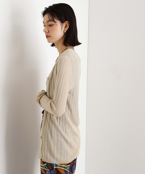 THE SHOP TK （ザ ショップ ティーケー ）の「ランダムリブカーディガン【洗濯機OK】（カーディガン/ボレロ・レディース・ナチュラル/キャメル/ブラウン系その他・12/13）」の12枚目の写真