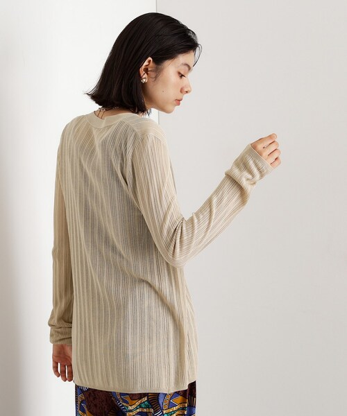 THE SHOP TK （ザ ショップ ティーケー ）の「ランダムリブカーディガン【洗濯機OK】（カーディガン/ボレロ・レディース・ナチュラル/キャメル/ブラウン系その他・12/13）」の13枚目の写真