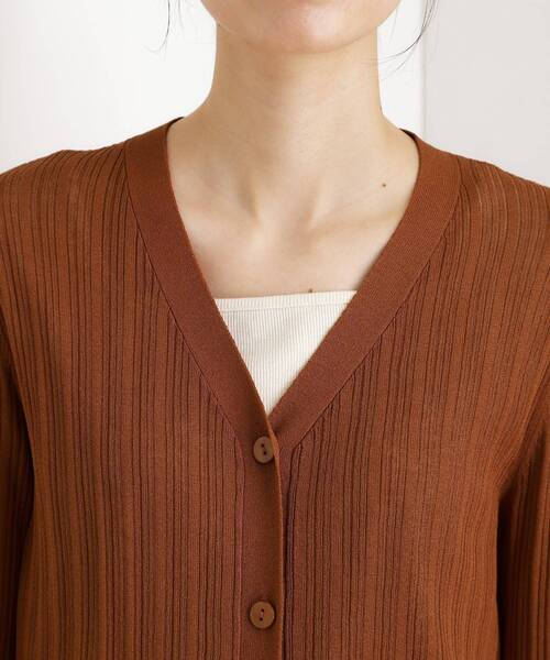 THE SHOP TK （ザ ショップ ティーケー ）の「ランダムリブカーディガン【洗濯機OK】（カーディガン/ボレロ・レディース・ナチュラル/キャメル/ブラウン系その他・12/13）」の19枚目の写真