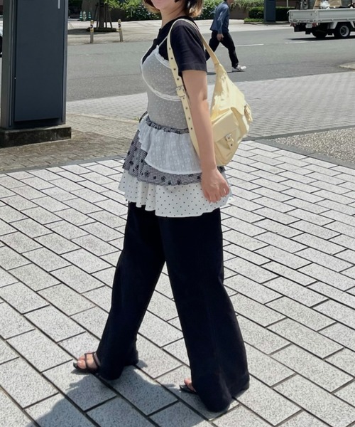 idem（イデム）の「dot lace camisole / ドットキャミソール（キャミソール・レディース・グレー/ブラック/ホワイト・FREE）」の20枚目の写真