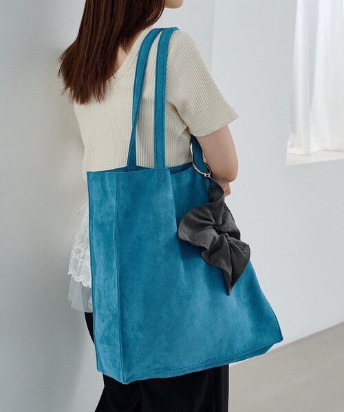 セール】【7色展開/A4サイズ】スエードトートバッグ（トートバッグ