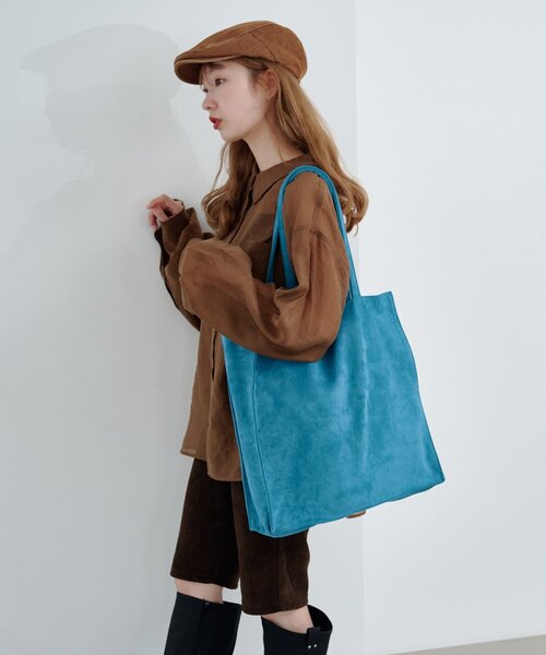 セール】【7色展開/A4サイズ】スエードトートバッグ（トートバッグ