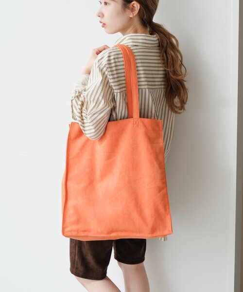 Kastane(カスタネ)の「【7色展開/A4サイズ】スエードトートバッグ(トートバッグ・レディース・カーキ/ライトベージュ/キャメル/オレンジ系その他/ブルー/バーガンディー/グレー・FREE)」の21枚目の写真