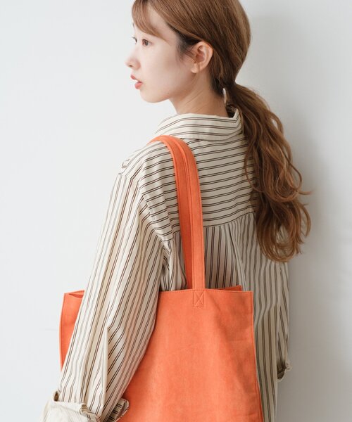 Kastane(カスタネ)の「【7色展開/A4サイズ】スエードトートバッグ(トートバッグ・レディース・カーキ/ライトベージュ/キャメル/オレンジ系その他/ブルー/バーガンディー/グレー・FREE)」の19枚目の写真