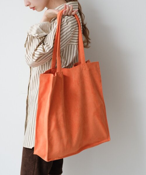 Kastane(カスタネ)の「【7色展開/A4サイズ】スエードトートバッグ(トートバッグ・レディース・カーキ/ライトベージュ/キャメル/オレンジ系その他/ブルー/バーガンディー/グレー・FREE)」の10枚目の写真