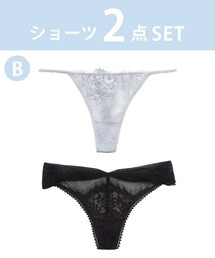 【ANNEBRAバイカラー ③点セット】アンブラ Black + ♡ショーツ ANNEBRA（アンブラ）の「Charisma2 ハーフバックショーツ