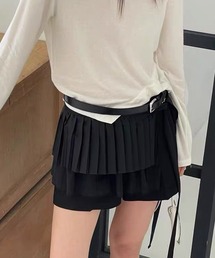 HALEY PESCA（ヘーリーペスカ）の「HALEY PESCA/プリーツレイヤードラップスカート（スカート）」