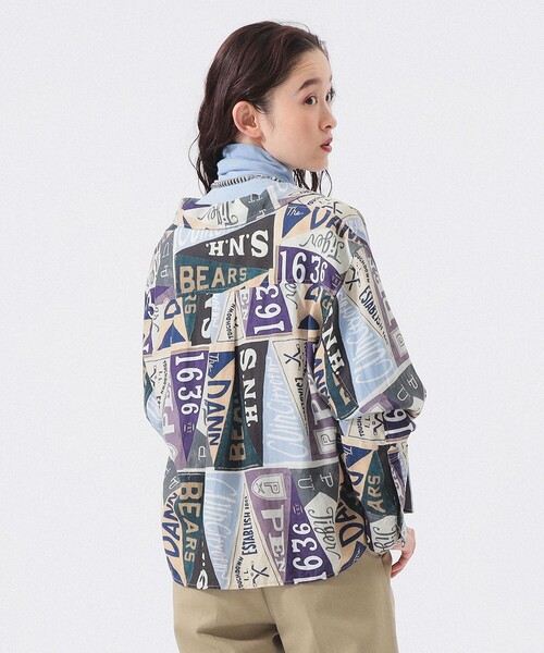BEAMS BOY（ビームスボーイ）の「【1/15再値下げ】ペナント プリント シャツ（シャツ/ブラウス・レディース・ブルー/その他1・ONE SIZE）」の5枚目の写真