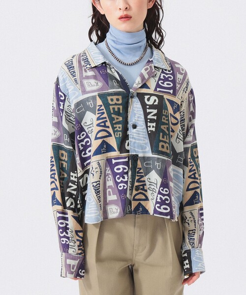 BEAMS BOY（ビームスボーイ）の「【1/15再値下げ】ペナント プリント シャツ（シャツ/ブラウス・レディース・ブルー/その他1・ONE SIZE）」の7枚目の写真