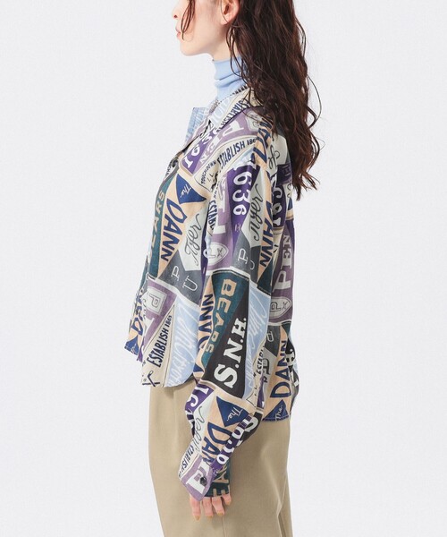 BEAMS BOY（ビームスボーイ）の「【1/15再値下げ】ペナント プリント シャツ（シャツ/ブラウス・レディース・ブルー/その他1・ONE SIZE）」の8枚目の写真