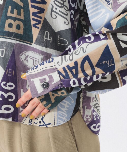 BEAMS BOY（ビームスボーイ）の「【1/15再値下げ】ペナント プリント シャツ（シャツ/ブラウス・レディース・ブルー/その他1・ONE SIZE）」の11枚目の写真