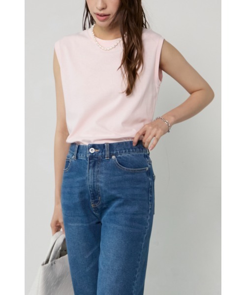 M.deux(エムドゥ)の「◆USAコットンカットソー◆(Tシャツ/カットソー・レディース・ピンク/ブラック・MEDIUM)」の2枚目の写真