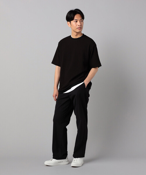 COMME CA MEN（コムサメン）の「ジャカード Tシャツ（Tシャツ/カットソー・メンズ・ネイビー/ブラウン/ブラック・L/M）」の5枚目の写真