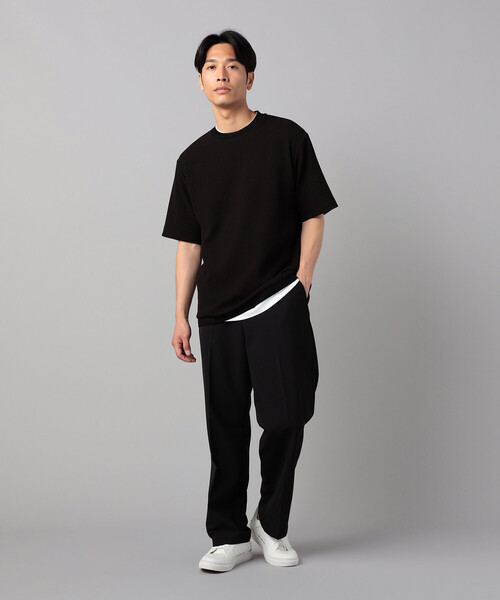 COMME CA MEN（コムサメン）の「ジャカード Tシャツ（Tシャツ/カットソー・メンズ・ネイビー/ブラウン/ブラック・L/M）」の6枚目の写真
