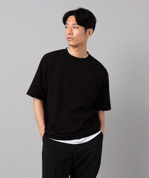 COMME CA MEN（コムサメン）の「ジャカード Tシャツ（Tシャツ/カットソー・メンズ・ネイビー/ブラウン/ブラック・L/M）」の8枚目の写真