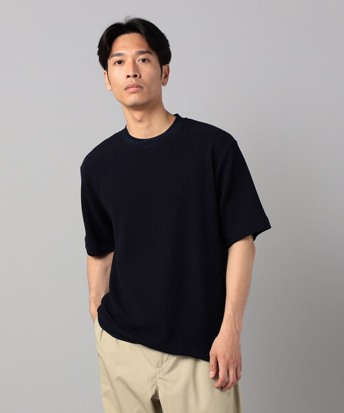 COMME CA MEN（コムサメン）の「ジャカード Tシャツ（Tシャツ/カットソー・メンズ・ネイビー/ブラウン/ブラック・L/M）」の12枚目の写真