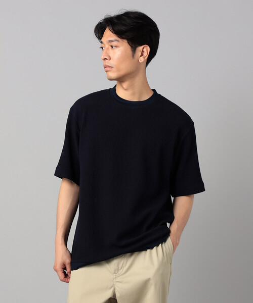 COMME CA MEN（コムサメン）の「ジャカード Tシャツ（Tシャツ/カットソー・メンズ・ネイビー/ブラウン/ブラック・L/M）」の13枚目の写真