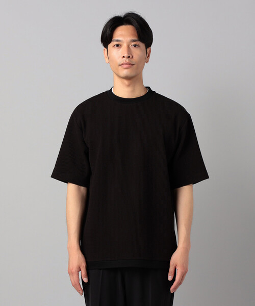COMME CA MEN（コムサメン）の「ジャカード Tシャツ（Tシャツ/カットソー・メンズ・ネイビー/ブラウン/ブラック・L/M）」の18枚目の写真