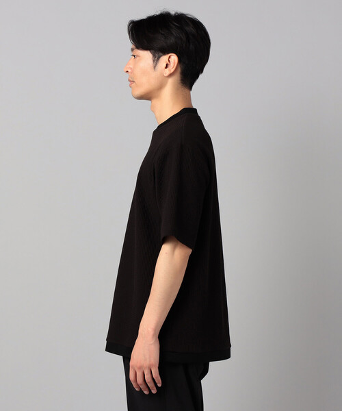 COMME CA MEN（コムサメン）の「ジャカード Tシャツ（Tシャツ/カットソー・メンズ・ネイビー/ブラウン/ブラック・L/M）」の19枚目の写真