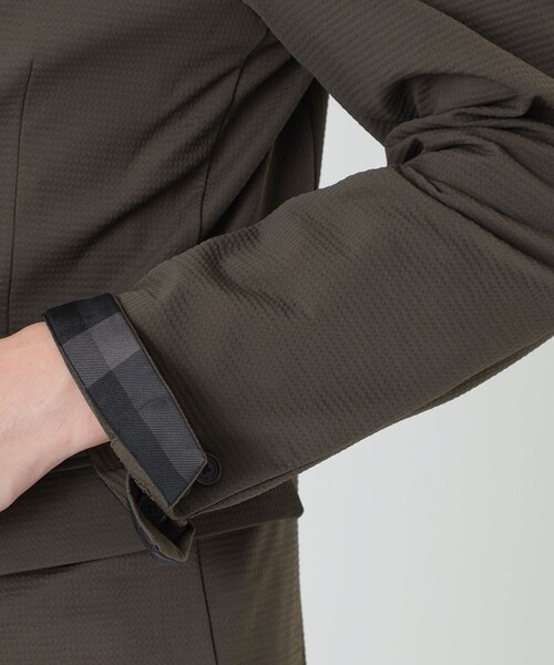 BLACK LABEL CRESTBRIDGE（ブラックレーベル・クレストブリッジ）の「【BLACK lab.】バックグリッドトリコットジャケット（テーラードジャケット・メンズ・グリーン系その他7/ブラック/ネイビー・L/M/XL/S）」の8枚目の写真