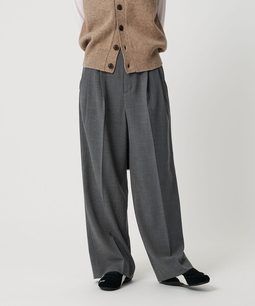 BEAUTY&YOUTH UNITED ARROWS（ビューティーアンドユースユナイテッドアローズ）の「ポリエステルブレンド ２タック タブワイドパンツ（その他パンツ・レディース・モカ/ダークグレー/ベージュ/グレー系/ナチュラル・M/XS/S）」の21枚目の写真