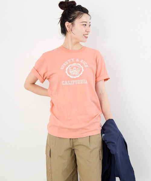 SPORTY&RICH（スポーティアンドリッチ）の「【SPORTY & RICH】"CALIFORNIA"ロゴプリント ソフトTシャツ（Tシャツ/カットソー・レディース・ピンク・S）」の12枚目の写真